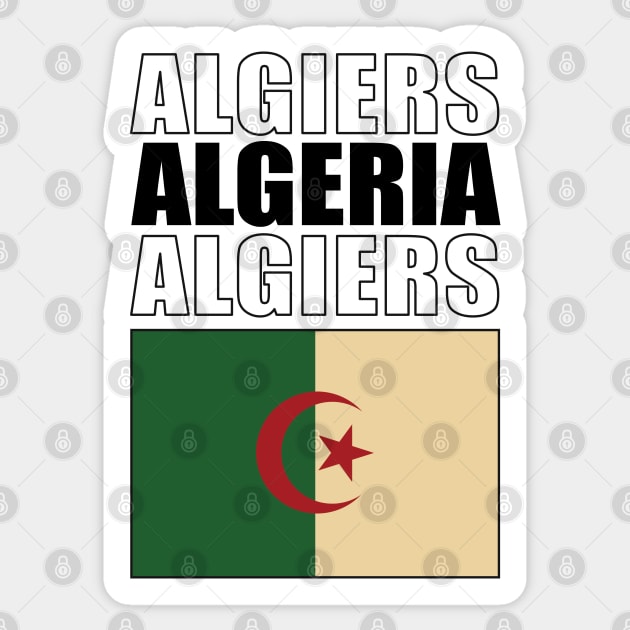 Flag of Algeria Sticker by KewaleeTee